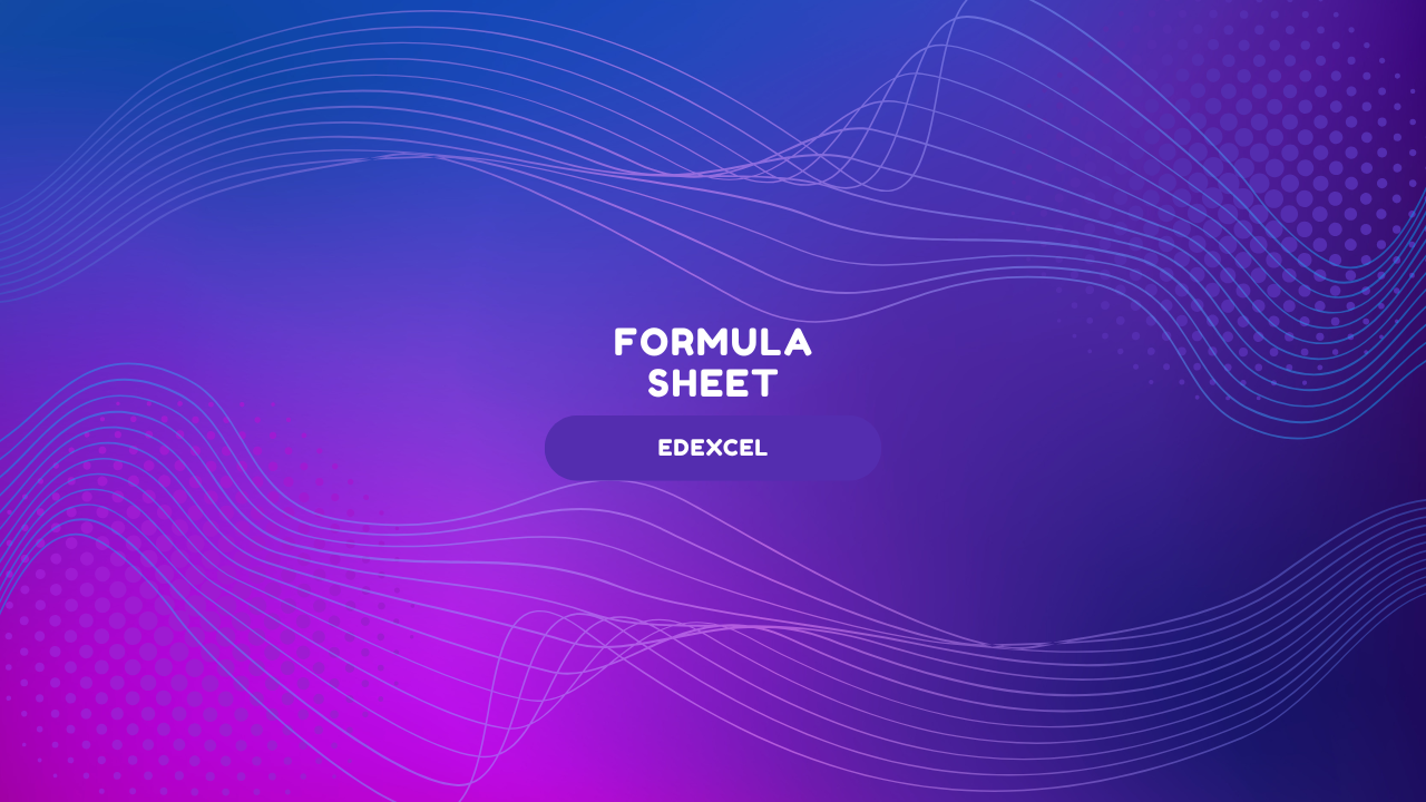 Formula Sheet